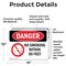 Signmission No Smoking Within 50 Feet Danger Sign, Vinyl Decal, 14in W x 10in L, 2PK OS-2PACK-DS-D-1014-L-1481 - alternate 4